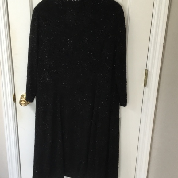 2Piece Alex Evenings Black Dress with Gorgeous Topper, NWT, Size 16 - Picture 2 of 16